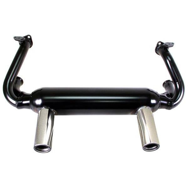 Empi Tip Exhaust System Type 1 & Ghia, 1300-1600cc, 66-73 Black with Chrome Tips - AA Performance Products