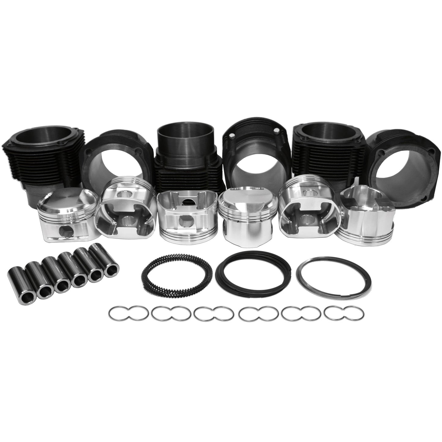 Porsche 911S 2.7L 90mm JE P&C kit C/R 9.5:1 Cast Iron liner - AA Performance Products