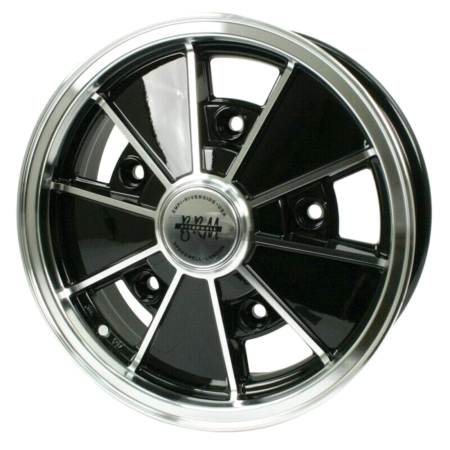 Empi BRM 10-1086 Gloss Black w/ Polished Lip & Spoke Edges 7x17" - AA Performance Products