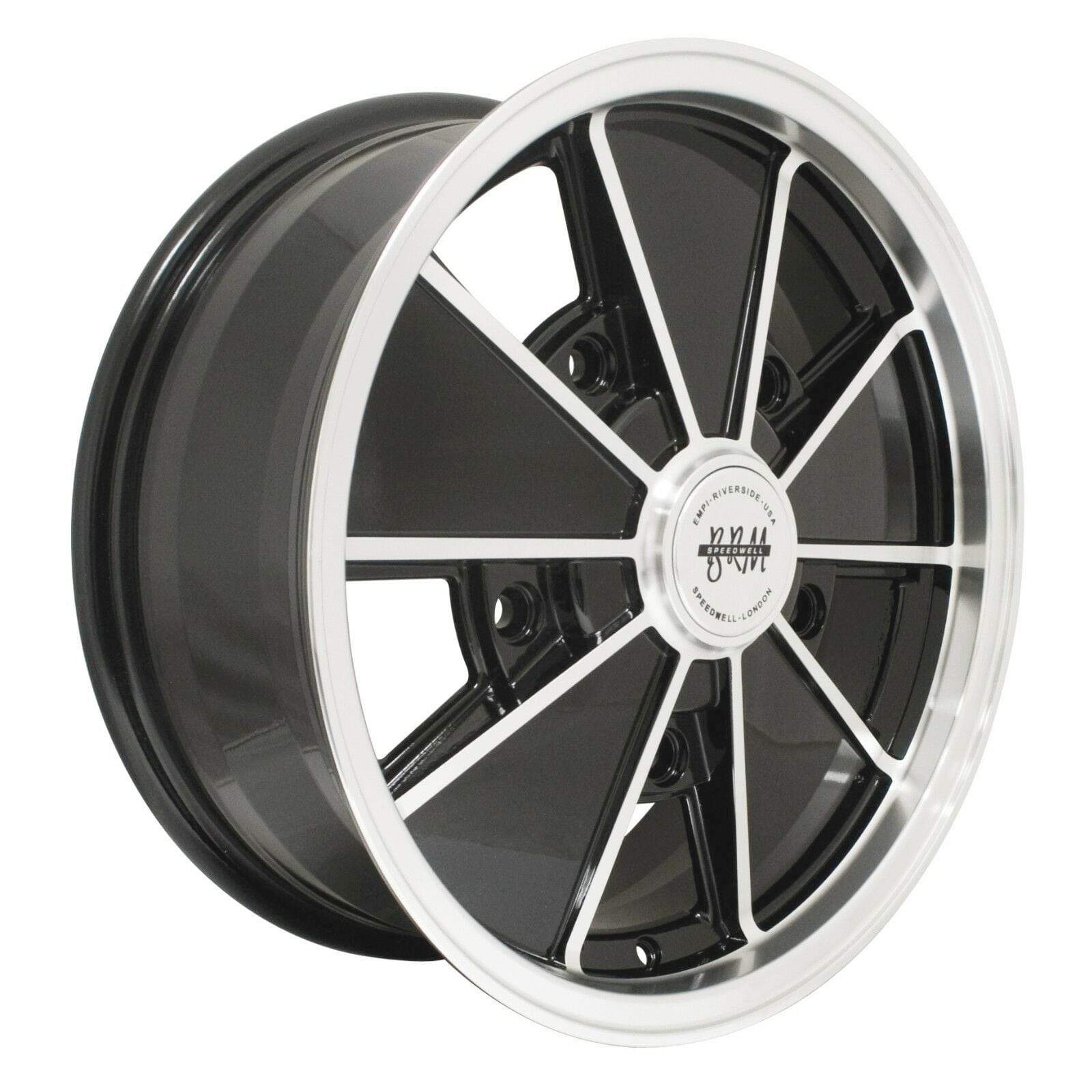 Empi BRM 10-1086 Gloss Black w/ Polished Lip & Spoke Edges 7x17" - AA Performance Products