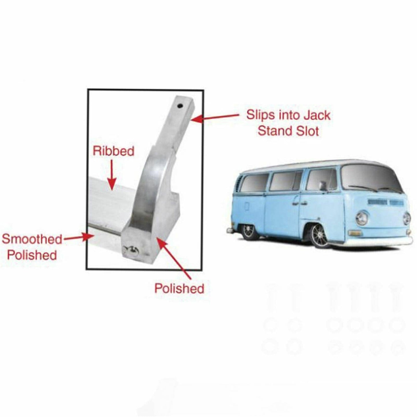 Type 2 Aluminum Side Step, Fits Type 2 50-79