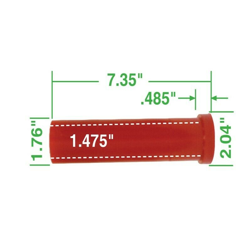 Urethane Axle Beams Bushing Kit, 7.35" Long w/ .006" Collar & Fluted ID. for Aluminum or Steel Beams 2.000" O.D. Tube/.120 Wall, 4 pcs., All the Same