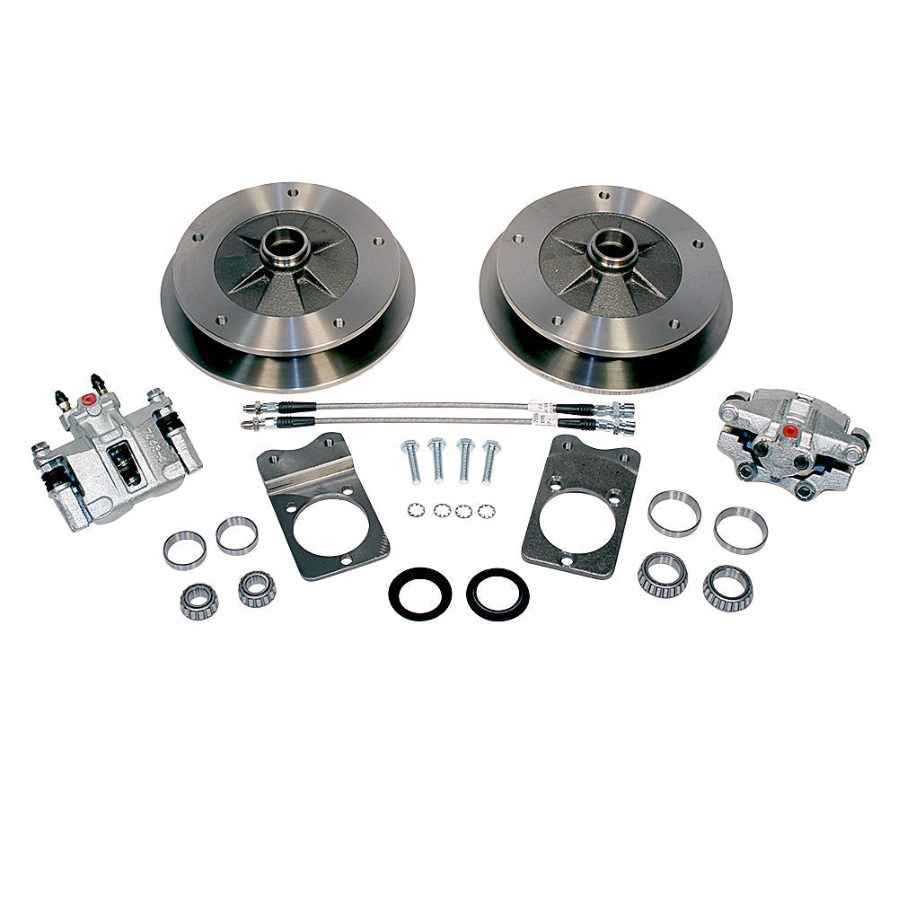 No Hassle Drum to Disc Brake Conversion Kit, Wide 5 with Ball Joint Spindles, fits '69-'77 Bug, Ghia & Thing