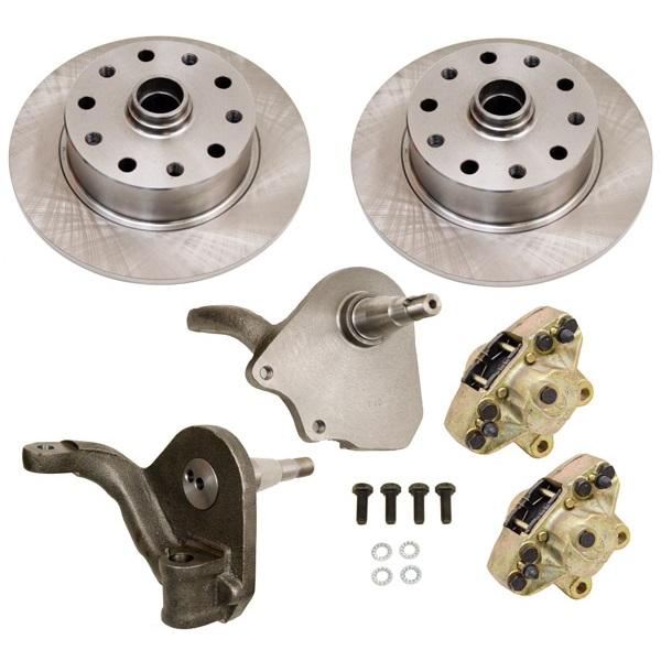 Front Disc Brake Kit, Drop Spindles, 5-Lug (Porsche/Bus Pattern - 5x130/5x112) - AA Performance Products
